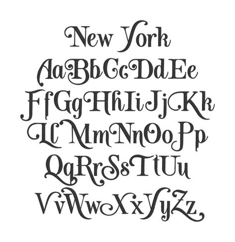 New York Font | Hand lettering alphabet fonts, Lettering fonts ...