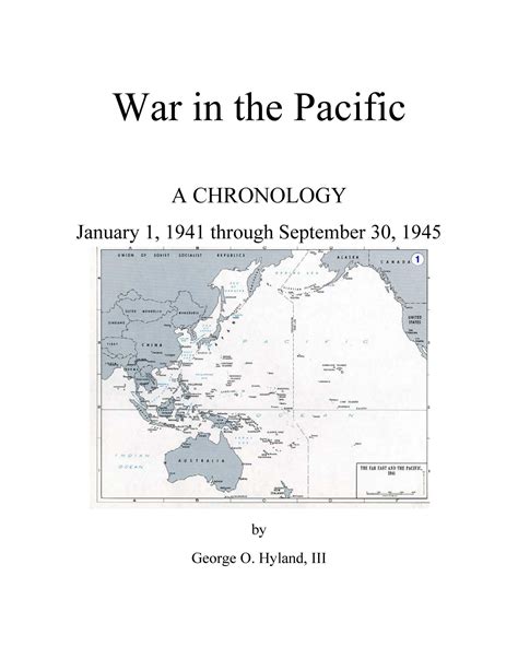 War in the Pacific: A Chronology January 1, 1941 through September 30 ...