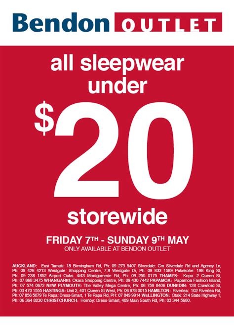 MySale: Bendon Outlet all sleepwear under $20