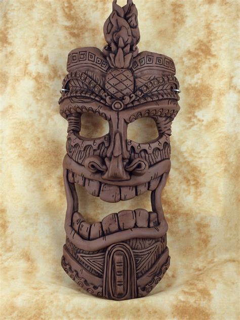 Pin by Sarah Sorlien on PAPCG Members Polymer Clay Artwork | Tiki statues, Tiki faces, Tiki totem