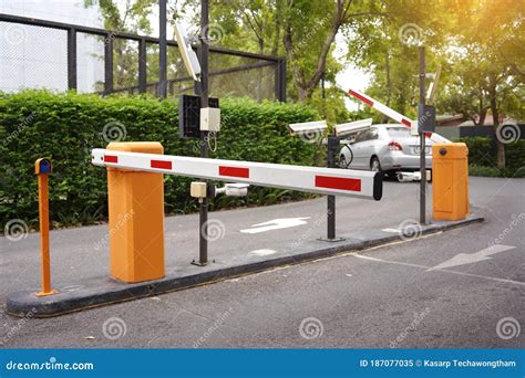 Automatic Barrier Gate, Security System For Building And Car Entrance Vehicle Barrier Stock ...