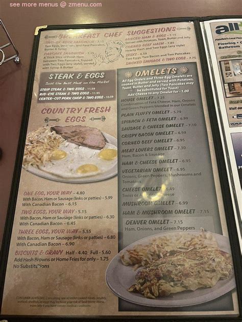 Menu at Goody's Restaurant, Plainfield