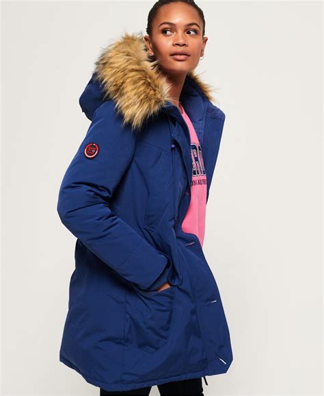 Womens - Rookie Down Parka Jacket in Deep Royal | Superdry UK