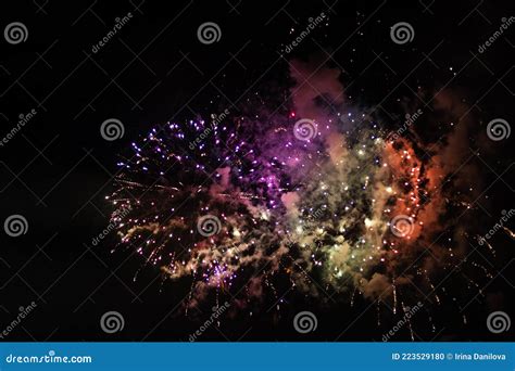 4th of July Fireworks in the Sky Stock Photo - Image of night ...