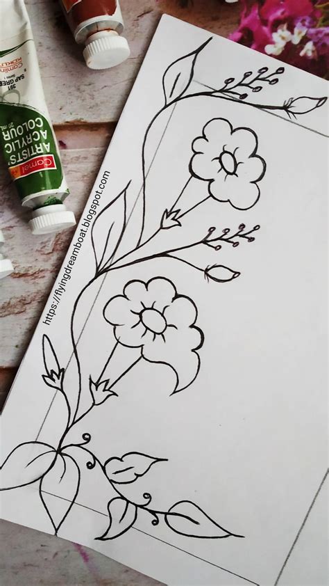 How to Draw a Floral designs drawing | Drawing Flowers easy in 2023 ...