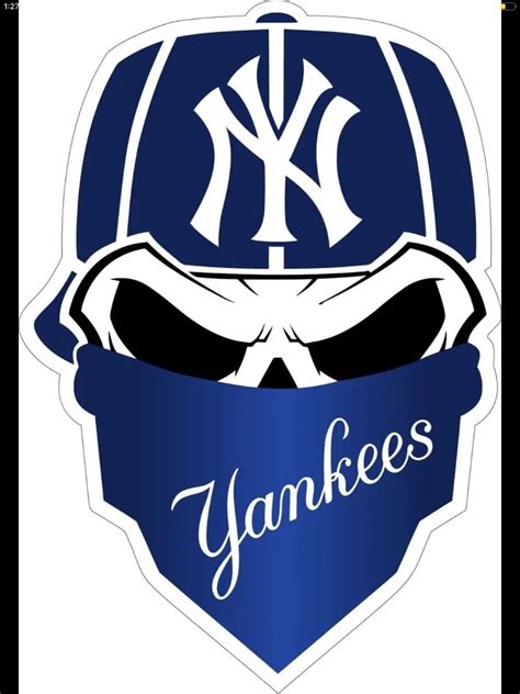 New York baseball Yankees skull sticker decal | eBay