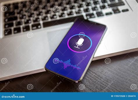 Voice Assistant Siri Concept on Smartphone Screen. Voice Recognition ...