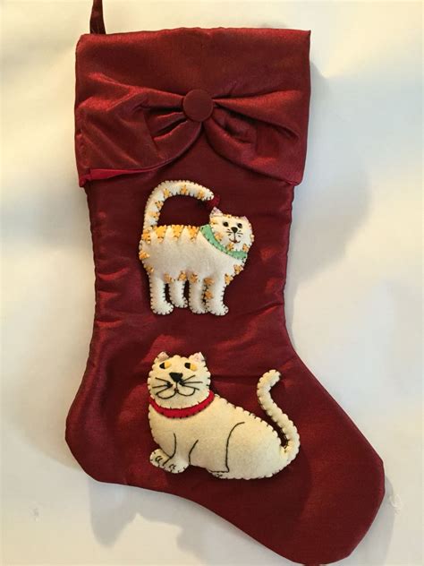 Pet Christmas Stocking Cat Kitty made to order DIY | Pet christmas stockings, Christmas animals ...