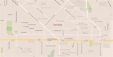 Map of Torreon