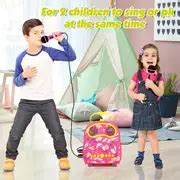 Kids Karaoke Machine Girls Boys 2 Microphones Toddlers - Temu