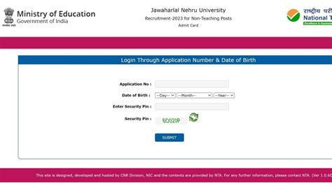 NTA JNU non-teaching exam admit card released at recruitment.nta.nic.in ...