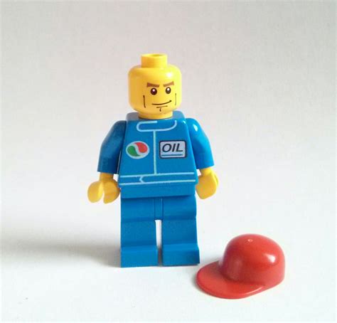 Octan Mechanic Blue Coveralls Red Cap Lego Minifigure