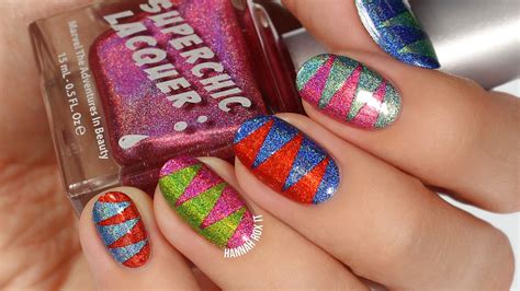 Holographic Zig Zag Nail Art Tutorial – Hannah Rox It