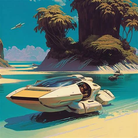 Jet Skis 2099 : RetroFuturism in 2023 | Sci fi concept art, Space ship concept art, 70s sci fi art