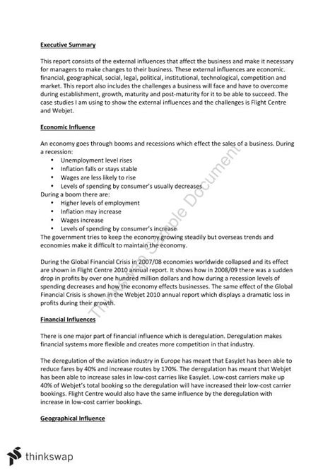 Business Essay 19/20 | Year 11 HSC - Business Studies | Thinkswap