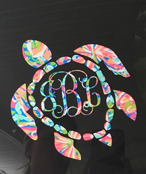 Car Decal / Sea Turtle Monogram Decals / Yeti Decals / Decals - Etsy