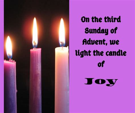 Third Sunday of Advent, candle of joy | Advent candles, Third sunday of ...