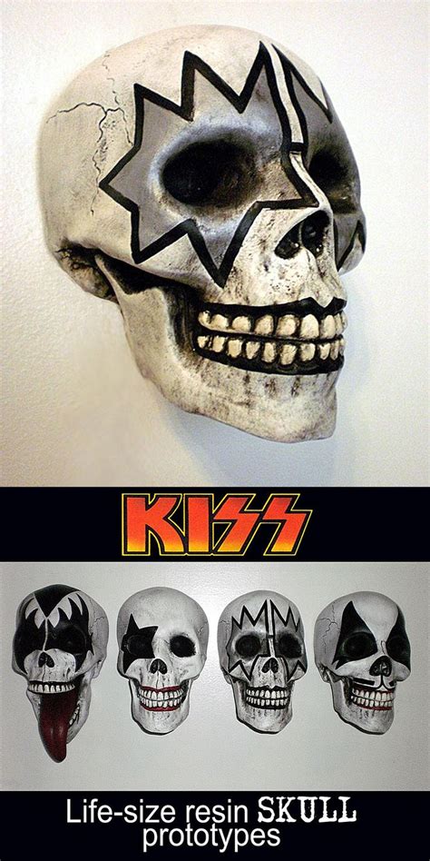 KiSS Rare Prototype Life-Size Skull Wall Decor | Skull wall decor, Man ...