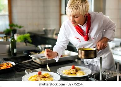 Female Chef Restaurant Hotel Kitchen Cooking Stock Photo 82775254 | Shutterstock