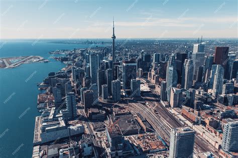 Premium Photo | Toronto skyline aerial view, Canada