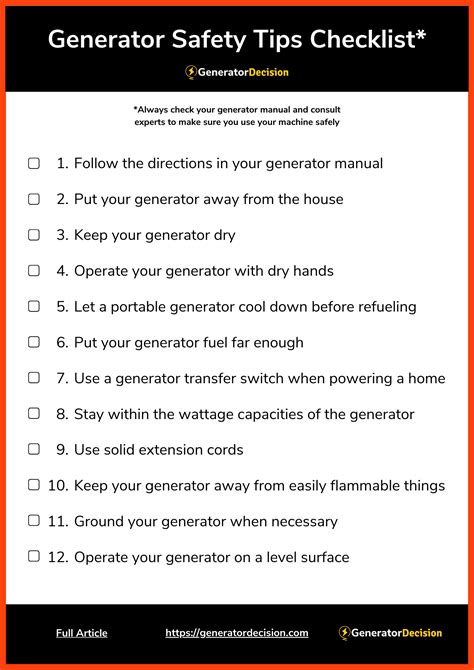 12 Generator Safety Tips You Must Follow - Generator Decision