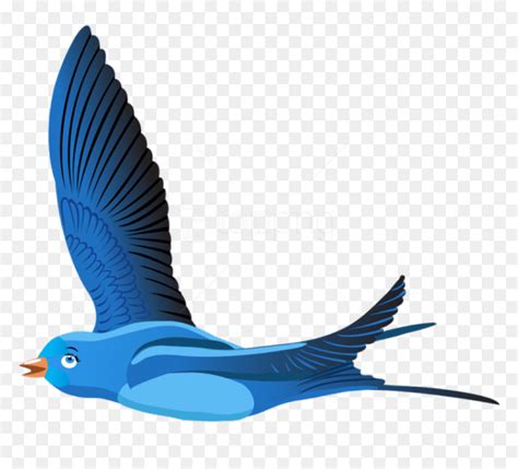 Free Png Download Blue Bird Cartoon Transparent Clipart - Flying Bird ...