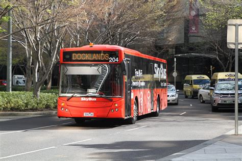 Skybus Melbourne bus #204 7093AO on the Southbank and Docklands service at Power and ...