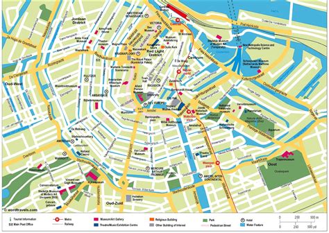 Map of Amsterdam, The Netherlands