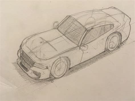 Trying to get better at drawing cars in perspective. Any notes on where to improve would be much ...