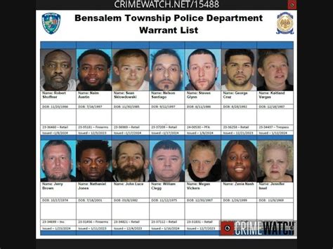 Bensalem Police's Warrant List: Help Identify These 14 People ...