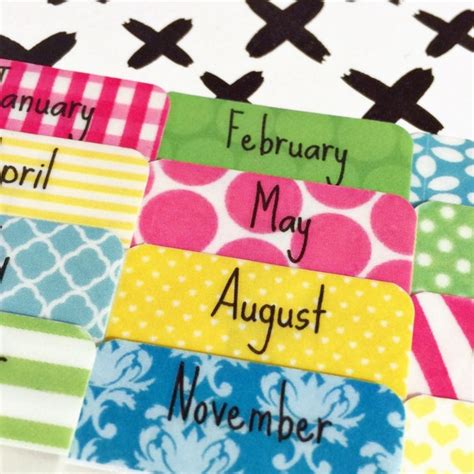 Calendar Tabs Monthly Tabs planner Tabs Tabs adhesive | Etsy