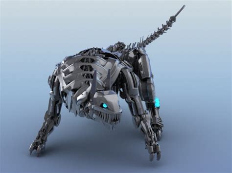 Robot Tiger 3D Model - FlatPyramid