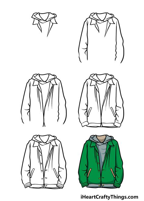 How To Draw A Jacket Really Easy Drawing Tutorial Drawing Tutorial Easy, Drawing Tutorial ...