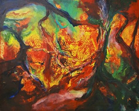 Fire Painting 24x30 Original Abstract Acrylic on | Etsy