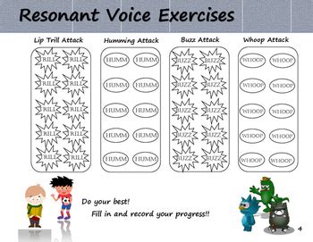 Speech Therapy Voice Exercises Printable