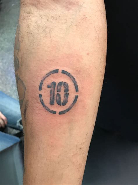 Number 10 number stamp wrist tattoo | Tattoos with meaning, Tattoo designs and meanings, Number ...