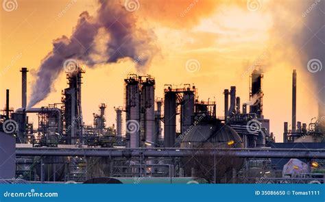 Smokestack in factory stock photo. Image of factory, climate - 35086650