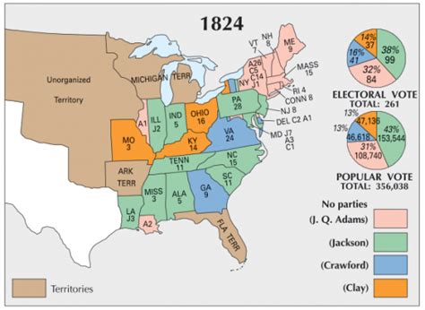 US Election of 1824 Map - GIS Geography