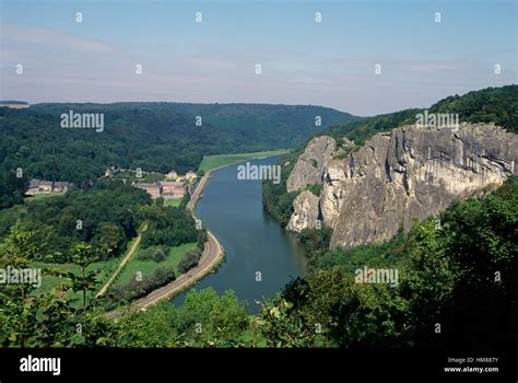 View of the river Meuse from Freyr Castle, Belgium Stock Photo - Alamy