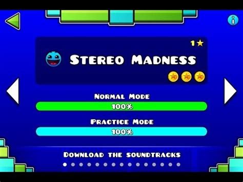 Geometry Dash - Level 1:Stereo Madness (All Coins) - YouTube