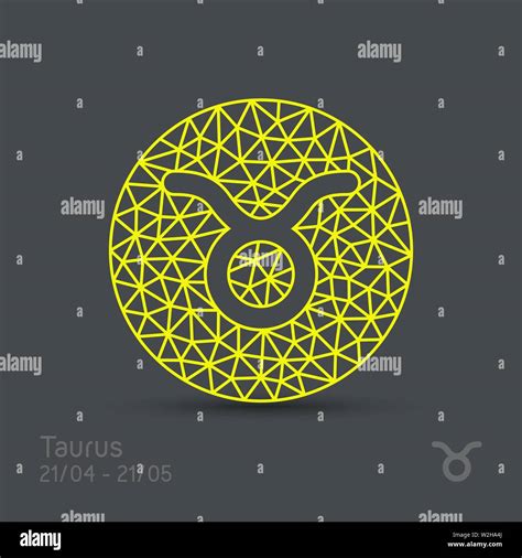 Taurus zodiac sign in circular frame, vector Illustration. Contour icon ...