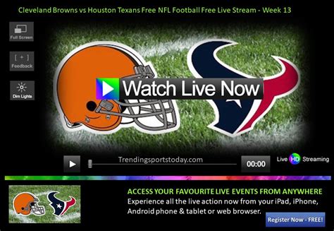 Cleveland Browns vs Houston Texans Free NFL Football Free Live Stream ...