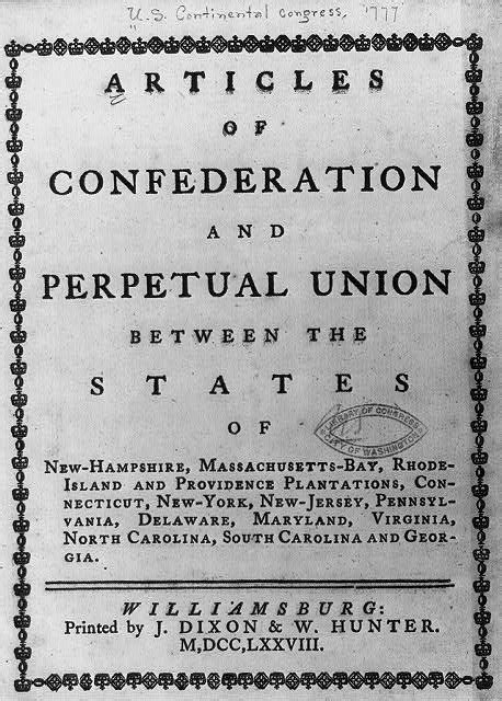 Encyclopedia of Greater Philadelphia | Articles of Confederation