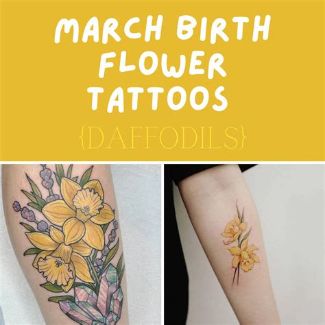 March birth flower tattoo ideas photos