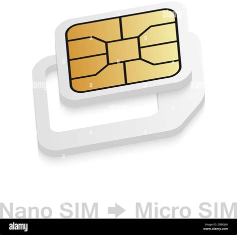 Realistic Nano to Micro SIM card adapter. Phone sim-card converter kit ...