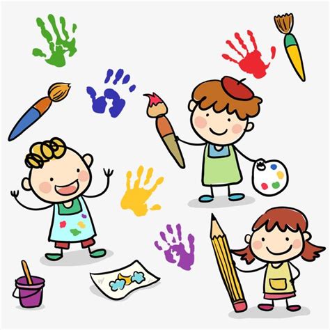 Drawing Material PNG Transparent, 3 Cartoon Drawing Children Vector Material, 3 Cartoon Drawing ...