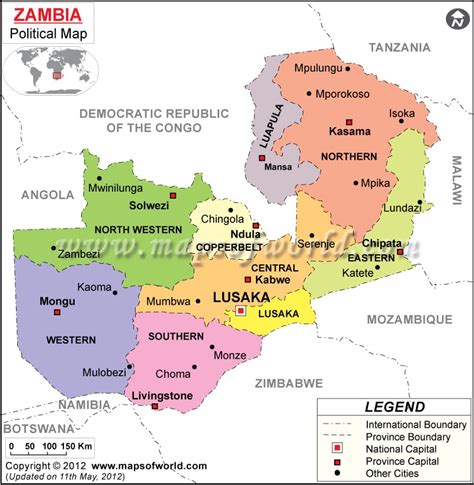 Zambia Africa Map