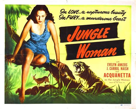 Jungle Woman - In Love...a rapturous Beauty, In Fury... a Murderous Beast | Movie posters ...