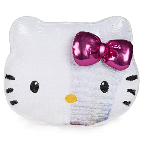 Hello Kitty 11.75 Inch Color Changing Rainbow Sequin Pillow Plush ...