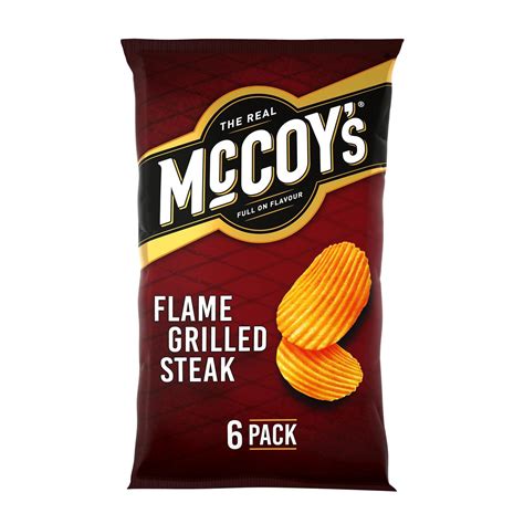 McCoy’s Flame Grilled Steak Flavour Potato Crisps 6 x 25g – Grocelivery